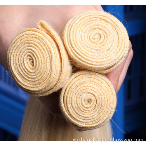 613 Blonde Virgin Human Hair 613 Cuticle Aligned Hair Bundles With Frontal Blonde Virgin Human Hair 613 Bundles With Closure
